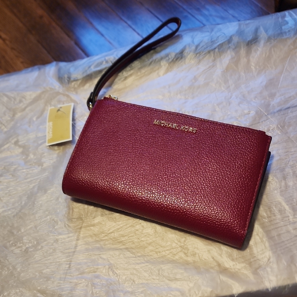 Michael Kors Deep Red Wristlet